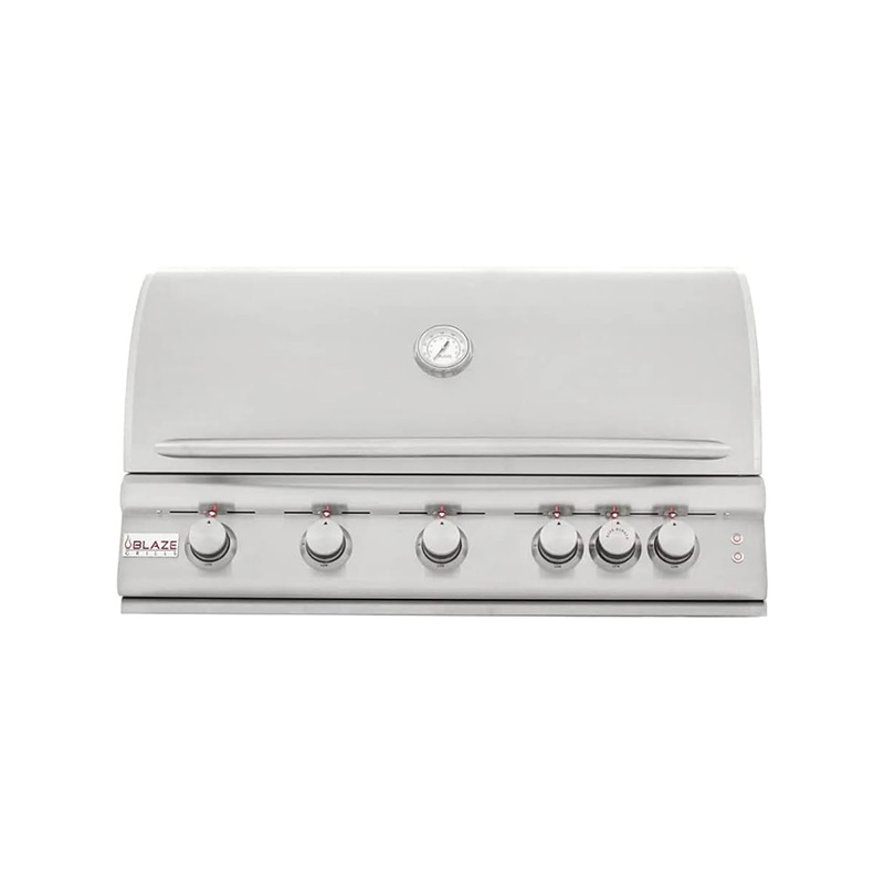 Blaze 40" 5-Burners LTE Gas Grill With Rear Burner & Built-in Lighting System