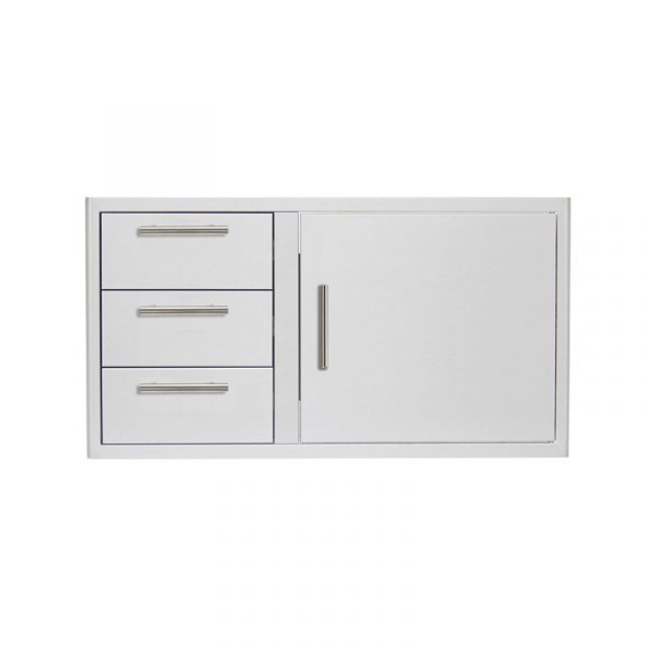 Blaze 39" Access Door & Triple Drawers Combo w/ Lights