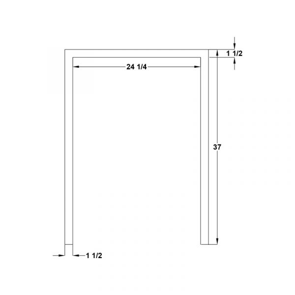 Stainless Steel 24" Refrigerator Frame - Image 3