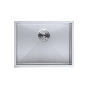 Handmade Single Bowl Undermount Kitchen Sink, 16 Gauge Stainless Steel 23 x 18 x 10 Inches