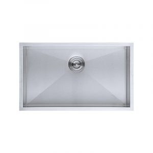 Handmade Single Bowl Undermount Kitchen Sink, 16 Gauge Stainless Steel 30 x 18 x 10 Inches